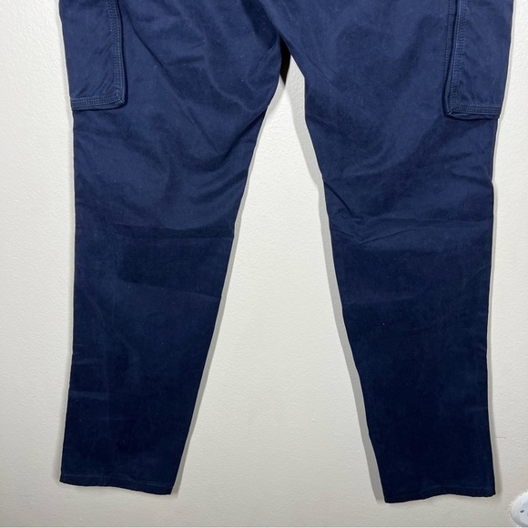 Incotex Mens Navy Blue Slim Fit Cargo Slacks Pants 100% Cotton Size 38 Waist - Picture 6 of 11
